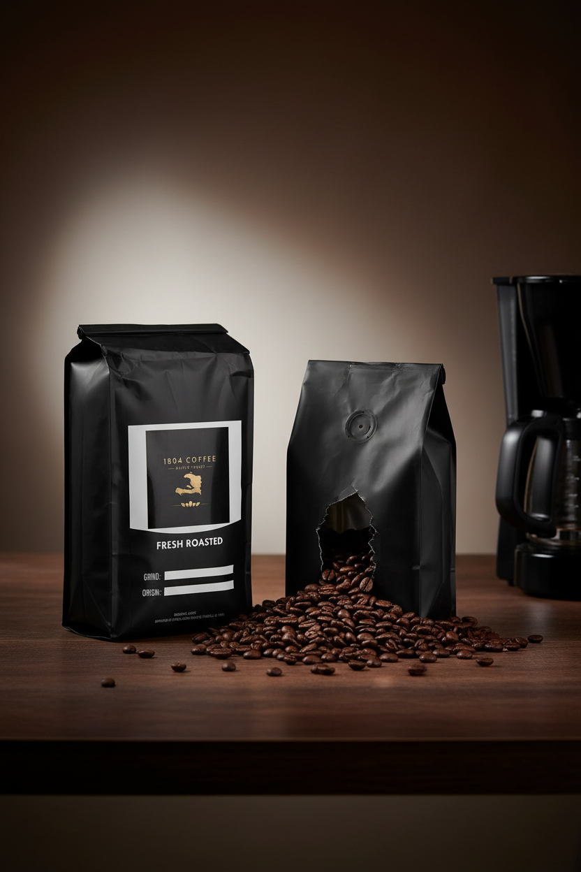 1804 Coffee – 45° Angle Studio Shot