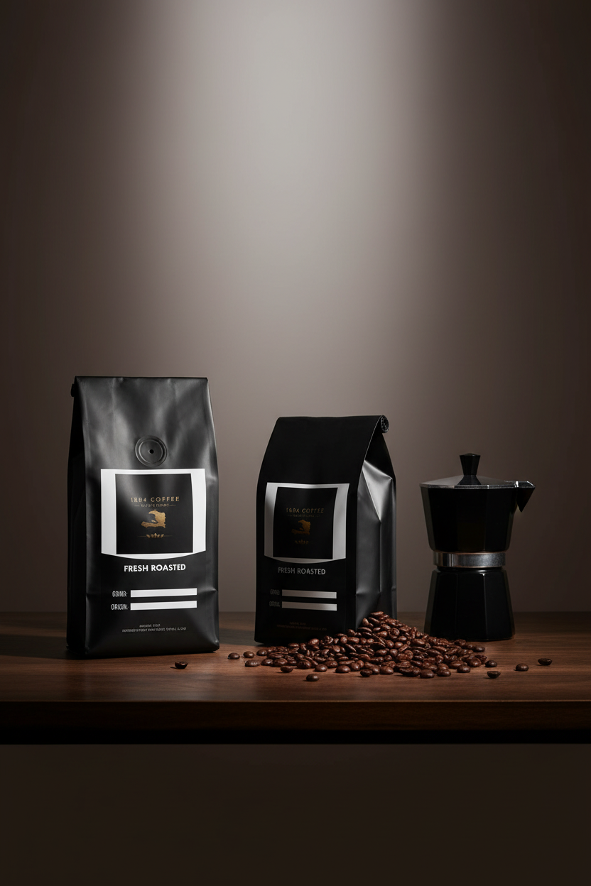 1804 Coffee – Front Angle Studio Shot