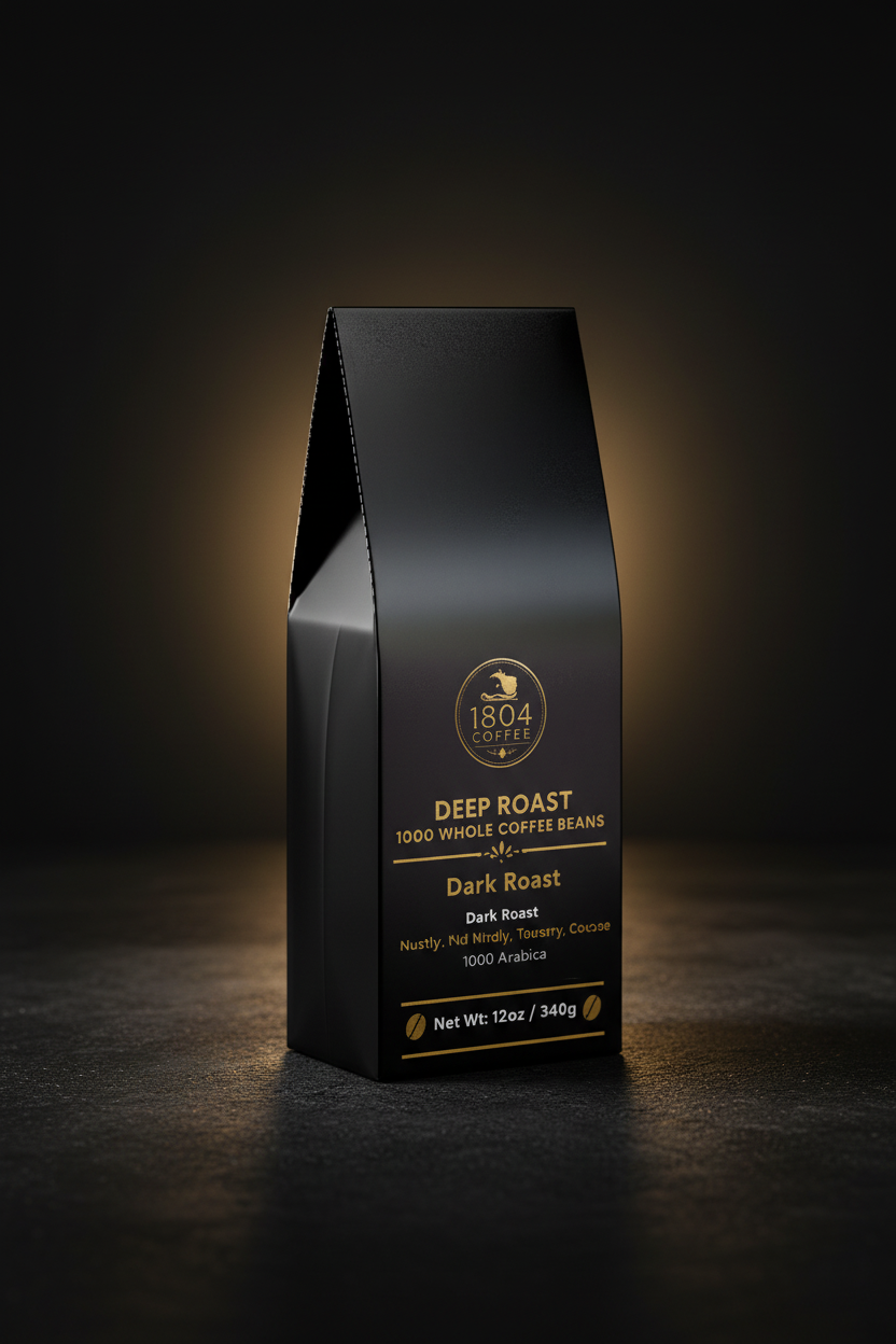 1804 Coffee Deep Roast - Front cinematic shot